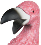 BRUBAKER Wine Bottle Holder Thirsty Flamingo - Drunk Animals - Polyresin Bottle Decoration - Pink Bird Decorative Figurine Hand Painted Bar Wine Accessory - Funny Wine Gift
