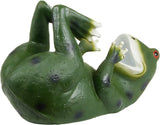 BRUBAKER Wine Bottle Holder Thirsty Frog - Drunk Animals - Polyresin Bottle Decoration - Table Top Figure Hand Painted Bar Wine Accessory for Wine Bar - Funny Wine Gift