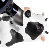 BRUBAKER Wine Bottle Holder Thirsty Cow - Drunk Animals - Polyresin Bottle Decoration - Figure Farm Hand Painted Wine Accessory for Wine Bar - Funny Wine Gift