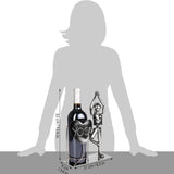 BRUBAKER Wine Bottle Holder Yoga - Metal Sculpture Bottle Stand Sports - Silver Figure Wine Gift for Yogi and Yoga Enthusiasts - with Greeting Card