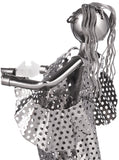 BRUBAKER Bottle Holder Dance Couple - Pair Sculpture Metal - Bottle Stand - with Greeting Card - Wedding Favours