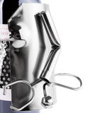 BRUBAKER Wine Bottle Holder Nurse - Metal Sculpture Bottle Stand - 9.1 Inches - Wine Gift Also for Health Nurse Nurse - with Greeting Card