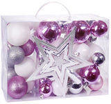BRUBAKER 50-Piece Set Christmas Balls with Tree Top - Baubles - Christmas Tree Decorations