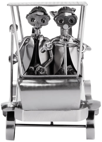 BRUBAKER Screw Man Love Couple On Swing - Figura de Hierro Hecha a Mano BRUBAKER Screw Man Love Couple On Swing - Figura de Hierro Hecha a Mano