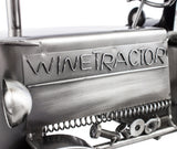 BRUBAKER Wine Bottle Holder "Tractor" - Metal Sculpture - Wine Rack Decor - Tabletop - With Greeting Card