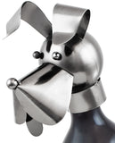 BRUBAKER Wine Bottle Holder "Dog" - Metal Sculpture - Wine Rack Decor - Tabletop - With Greeting Card