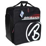 BRUBAKER Ski Bag Combo CHAMPION for Skis, Poles, Boots + Helmet, Black/Red