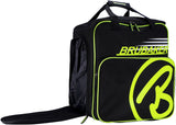 BRUBAKER Set of  Cross-Country Ski Bag and Boot Bag XC Touring Champion - For 1 Pair of Skis + Poles + Boots + Helmet -  Black / Neon Yellow
