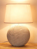 2-Pack BRUBAKER Table or Bedside Lamps - White - Ceramic Base in Two-Tone, Matte Finish - 15 Inches