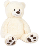 BRUBAKER XXL Teddy Bear 40 Inches - Soft Toy - Plush Cuddly Toy - Lovely Gift for Kids and Adults - White