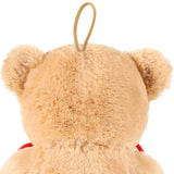BRUBAKER Teddy Plush Bear With Red Heart - I Love You - 9.84 Inches - Cuddly Toy - Stuffed Animal - Brown
