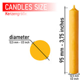 BRUBAKER 100% Pure Beeswax Christmas Tree Candles for Pyramids & Chimes - Honey colour - Pack of 20 in a Gift Box