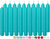 BRUBAKER Mini Taper Candles 20 pcs - Turquoise - 3.75 x 0.5 Inches Unscented Candles for Rituals, Spells, Witchcraft, Wedding, Home Decor and Party