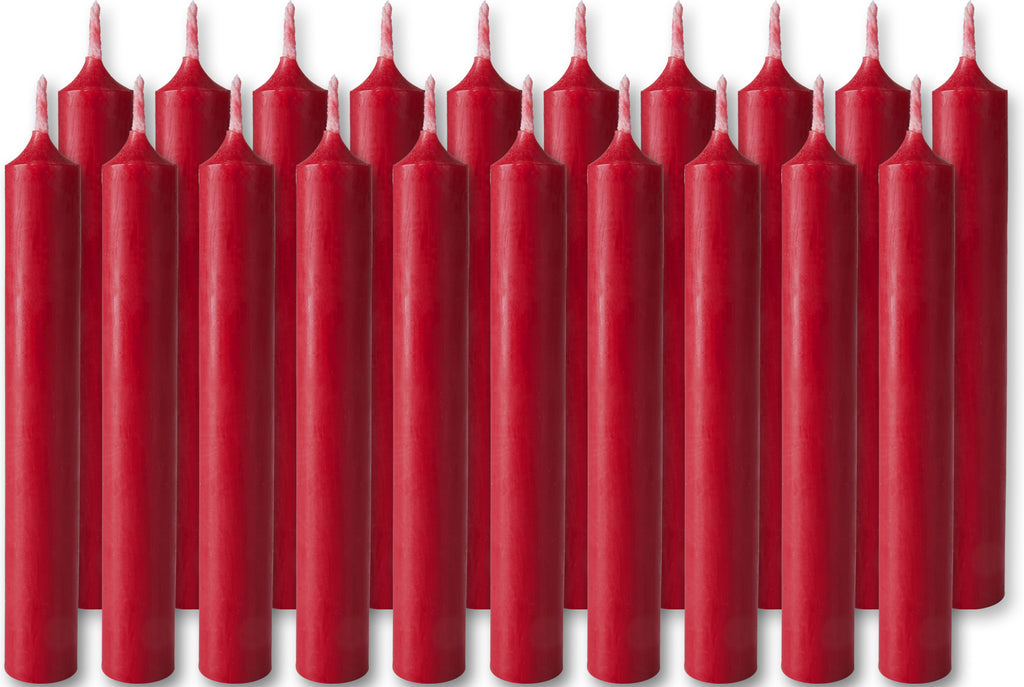BRUBAKER Mini Taper Candles 20 pcs - Dark Red Bordeaux - 3.75 x 0.5 Inches Unscented Candles for Rituals, Spells, Witchcraft, Wedding, Home Decor and Party