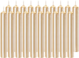 BRUBAKER Tree Candles - Pack of 20 - Pale Gold - 3¾ x ½ Inches - Made in Europe - Christmas Wax Candles for Pyramids, Carousels & Chimes