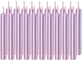 BRUBAKER Mini Taper Candles 20 pcs - Lilac - 3.75 x 0.5 Inches Unscented Candles for Rituals, Spells, Witchcraft, Wedding, Home Decor and Party