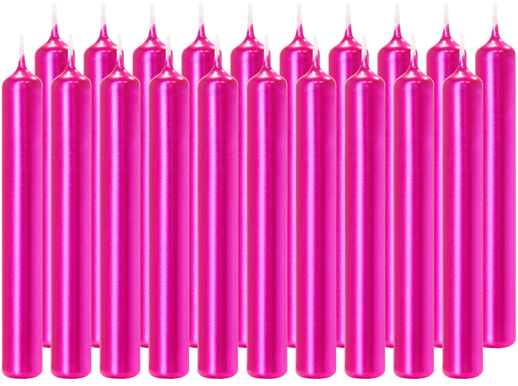 BRUBAKER Mini Taper Candles 20 pcs - Pink - 3.75 x 0.5 Inches Unscented Candles for Rituals, Spells, Witchcraft, Wedding, Home Decor and Party