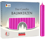 BRUBAKER Tree Candles - Pack of 20 - Pink - 3¾ x ½ Inches - Made in Europe - Christmas Wax Candles for Pyramids, Carousels & Chimes