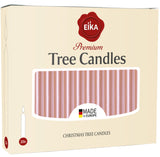 Eika Premium Christmas Tree Candles - Set of 20 Traditional Christmas Wax Candles for Pyramids, Carousels & Chimes - Made in Europe - Rosé Gold Metallic