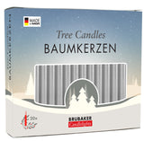 BRUBAKER Christmas Tree Candles for Pyramids Angel Chimes - Silver - Pack of 20 in a Gift Box