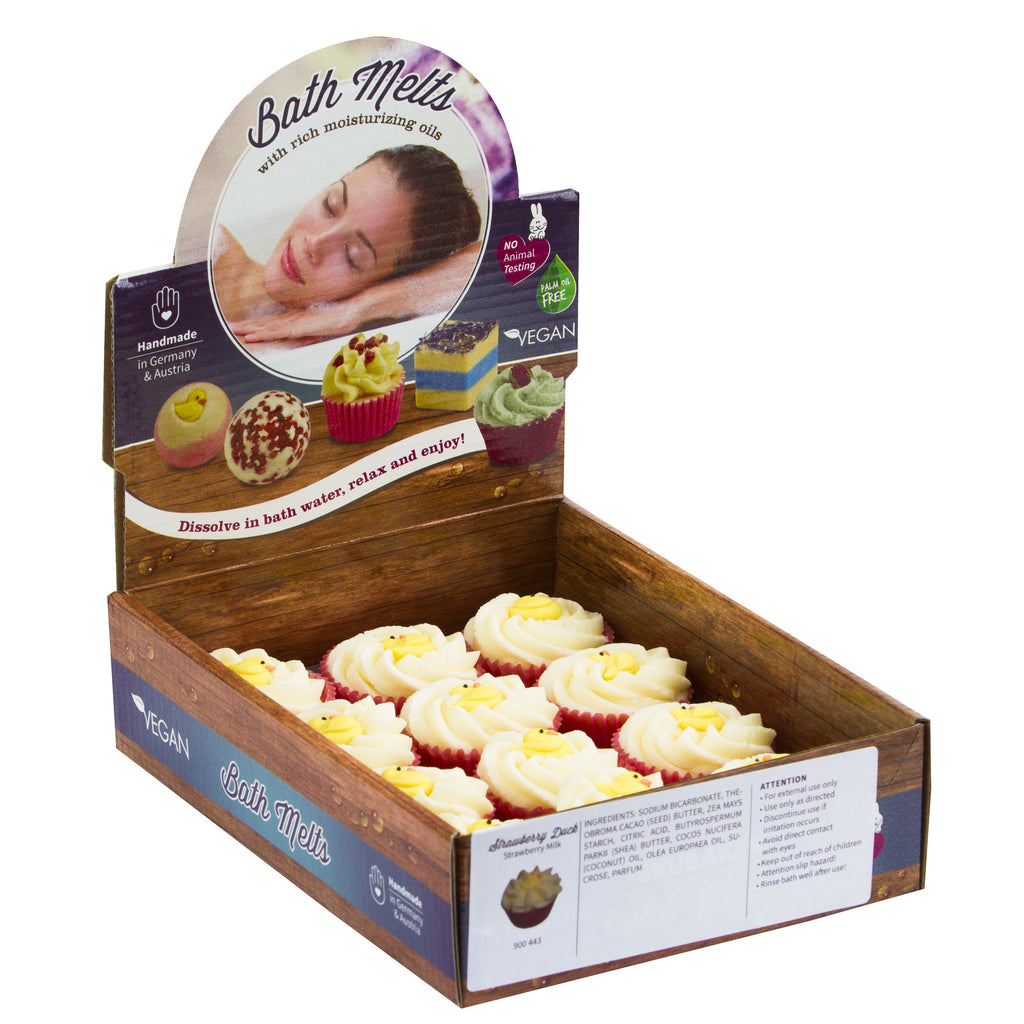 BRUBAKER "Strawberry Duck (Strawberry Milk)" Bath Melts 12pcs /Box  - Vegan - Organic - Handmade