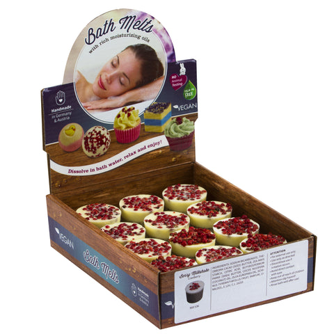 BRUBAKER "Berry Milkshake (Cranberry)" Bath Melts 12pcs /Box  - Vegan - Organic - Handmade