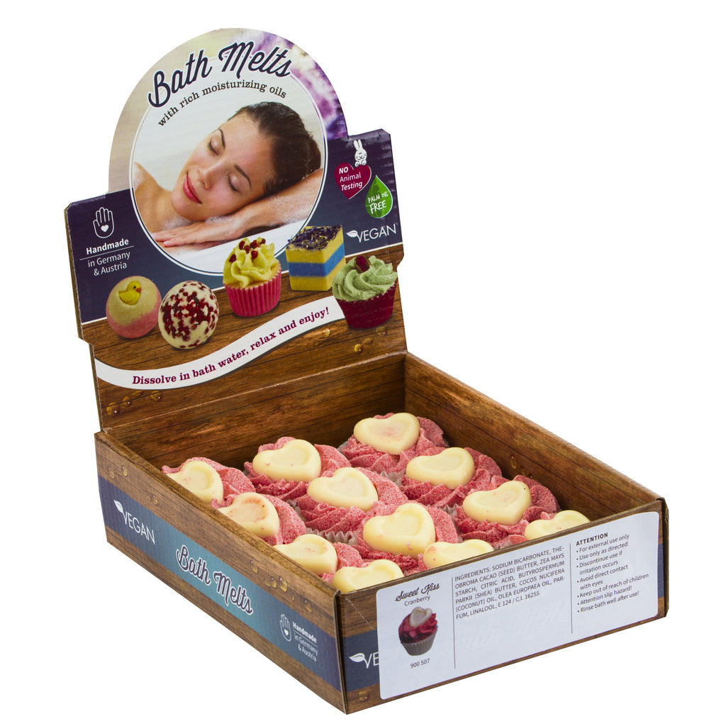 BRUBAKER "Sweet Kiss (Cranberry)" Bath Melts 12pcs /Box  - Vegan - Organic - Handmade